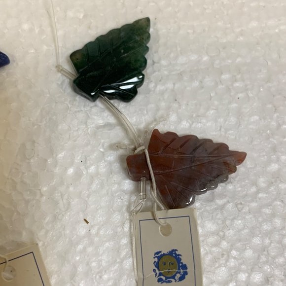 Blue Moon Bead Shop Stone Pendants, Arrowheads, Round Pendant, Lot of 5 - Picture 2 of 5